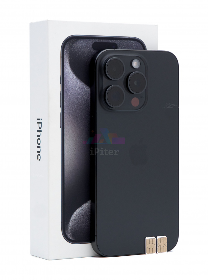 Фото Купить Apple iPhone 15 Pro 1Tb <br> Black Titanium (Чёрный титан) Nano-Sim + Nano-Sim по низкой цене в Санкт-Петербурге