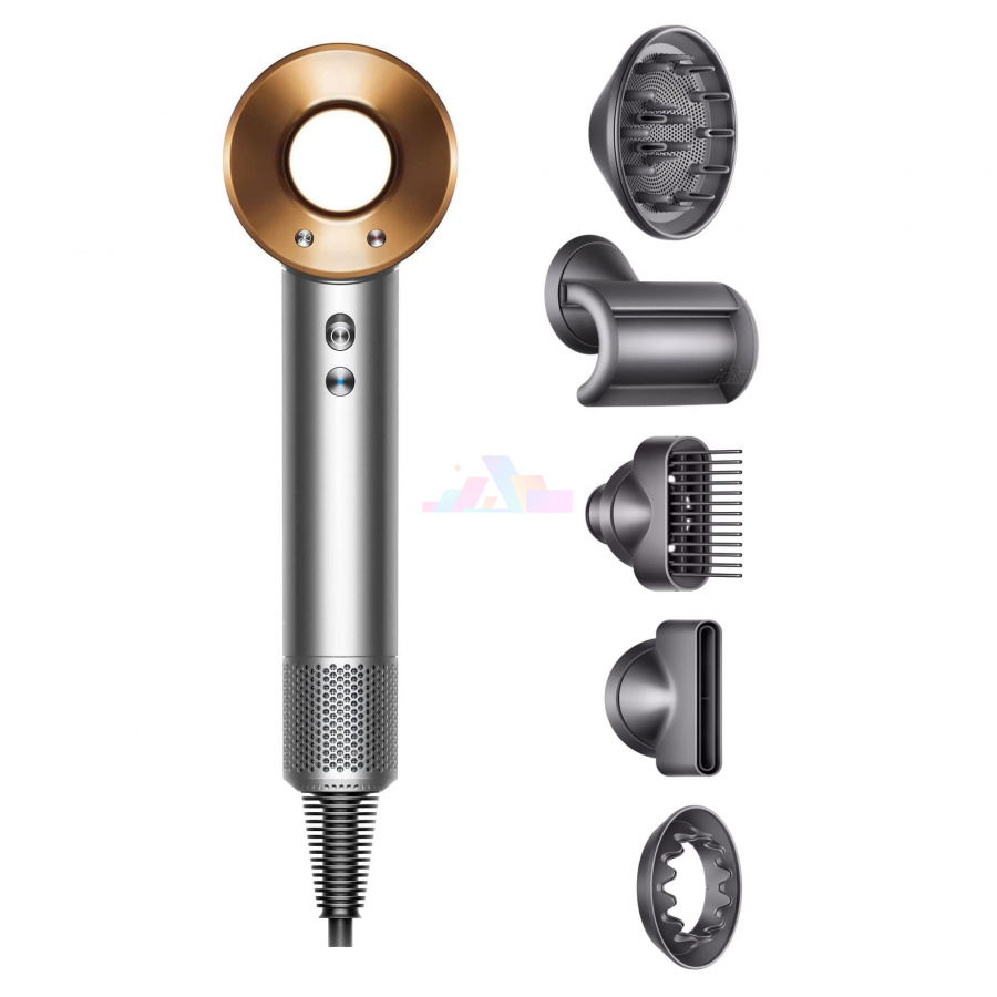 Фото Купить Фен Dyson Supersonic HD07 Nickel/Copper (5 насадок) по низкой цене в Санкт-Петербурге