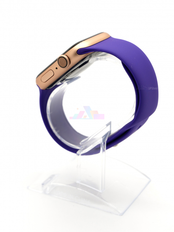 Фото Купить Силиконовый спортивный ремешок для Apple Watch 44 / 42 / 45 мм (Фиолетовый) по низкой цене в Санкт-Петербурге