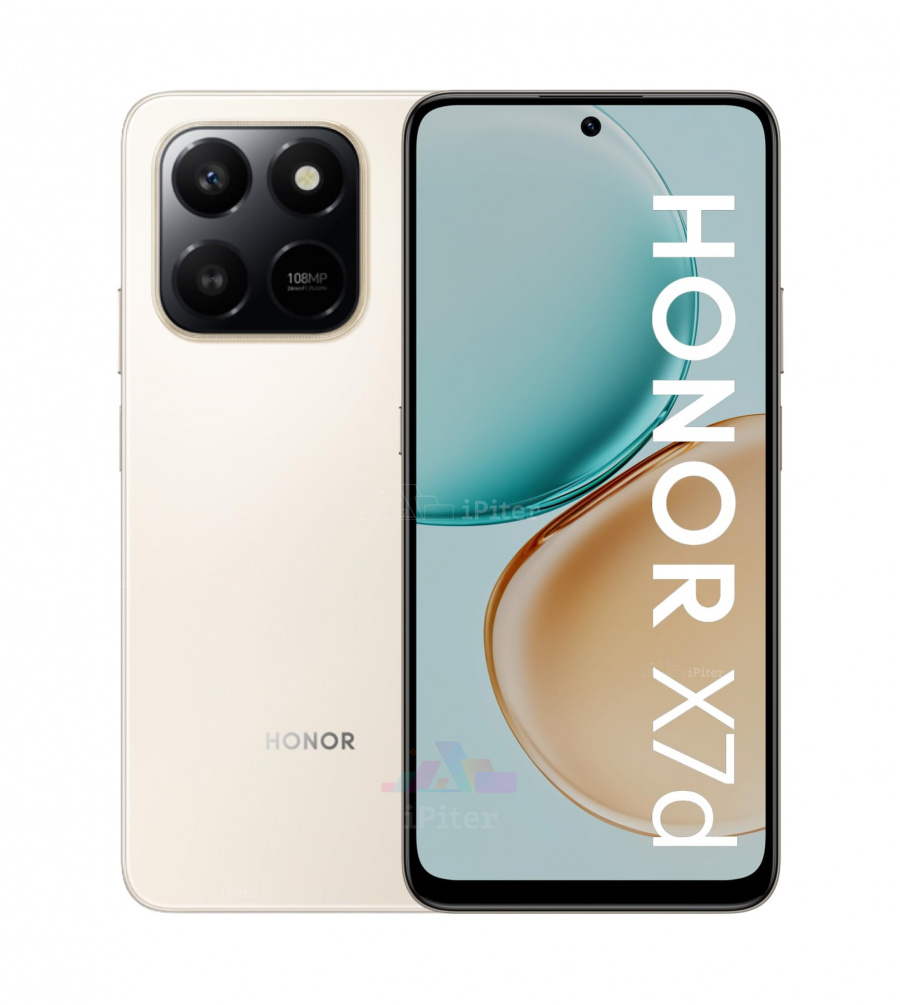 Фото Купить Смартфон Honor X7d 6Gb/128Gb (Desert Gold) Nano-Sim + Nano-Sim по низкой цене в Санкт-Петербурге