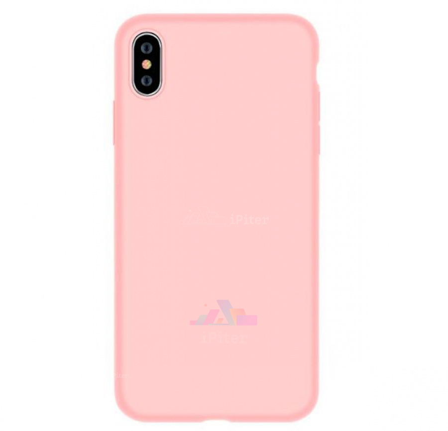 Фото Чехол-накладка Devia Nature case Silicon Case для iPhone XS Max, Бледно-розовый