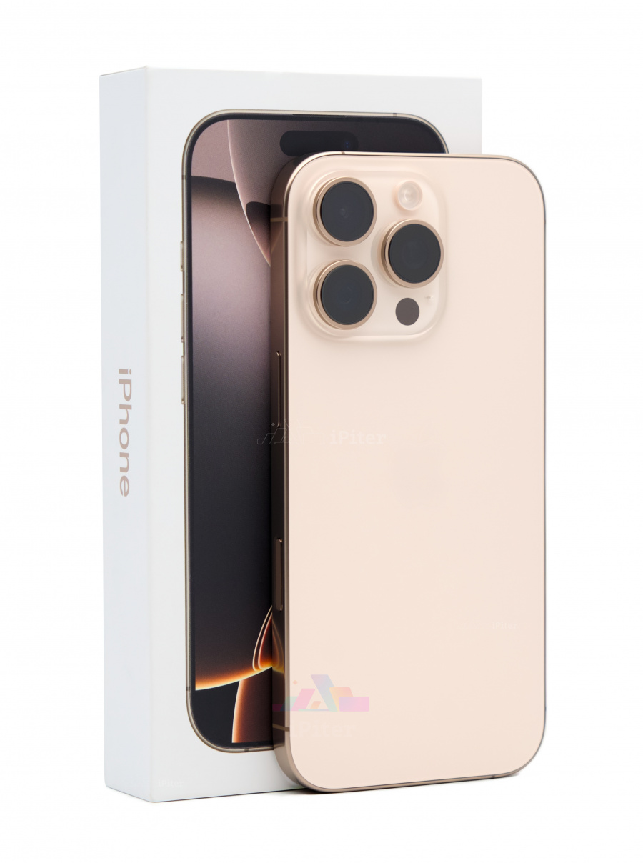 Фото Купить Apple iPhone 16 Pro 512Gb <br> Desert Titanium (Пустынный Титан) Nano-sim + eSim по низкой цене в Санкт-Петербурге