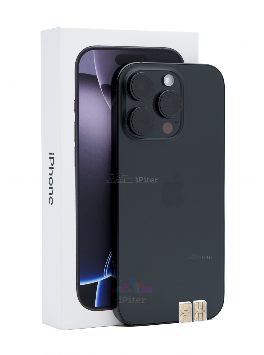 Фото Купить Apple iPhone 16 Pro 512Gb <br> Black Titanium (Чёрный титан) Nano-Sim + Nano-Sim по низкой цене в Санкт-Петербурге