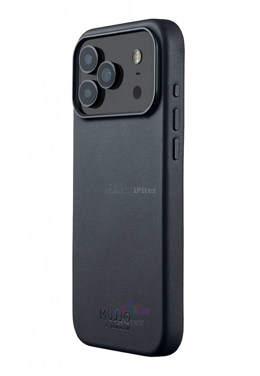 Фото Купить Чехол Mujjo Leather with MagSafe для iPhone 17 Pro Max (Basalt) по низкой цене в Санкт-Петербурге