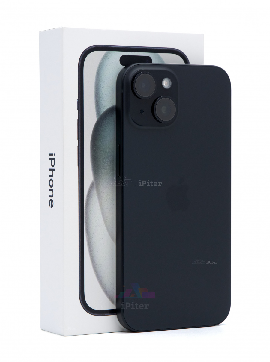 Фото Купить Уценка Apple iPhone 15 128Gb Black (Чёрный) Nano-sim + eSim по низкой цене в Санкт-Петербурге