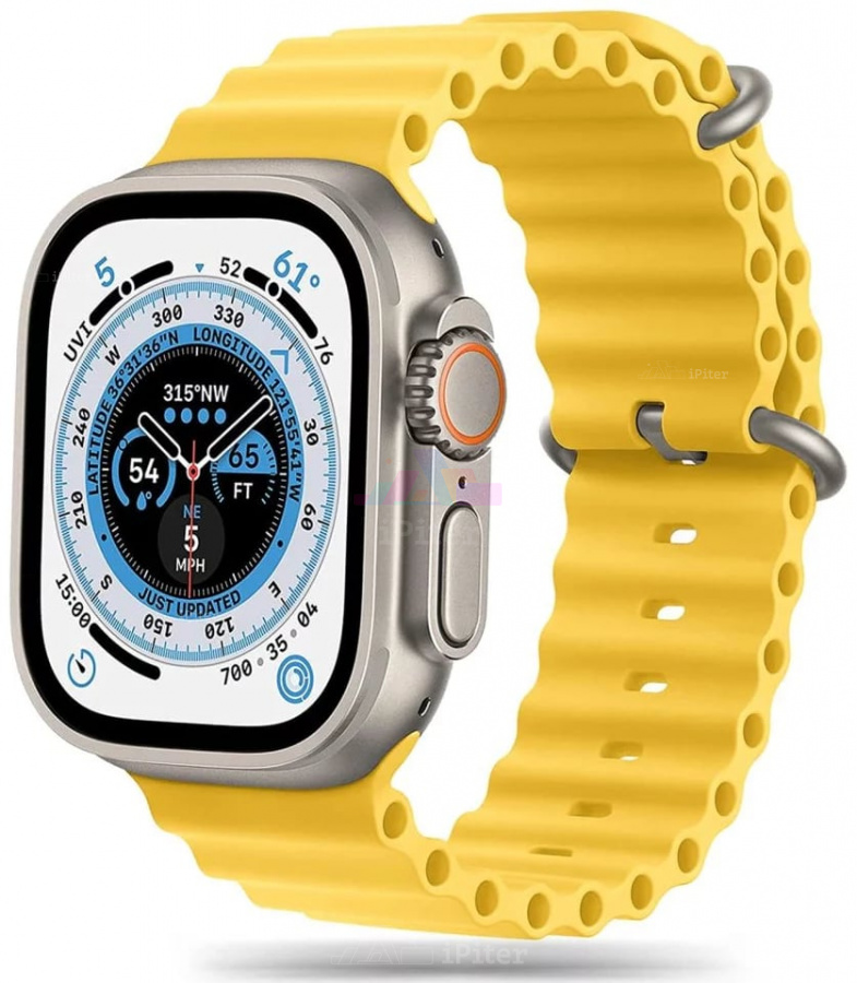 Фото Купить Ремешок Tech-Protect Ocean Band для Apple Watch Ultra (Yellow) по низкой цене в Санкт-Петербурге