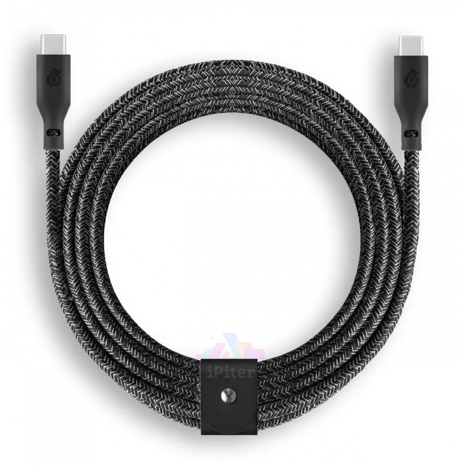 Фото Кабель uBear Trend Cable USB-C to USB-C 2.4м (Чёрный), Чёрный
