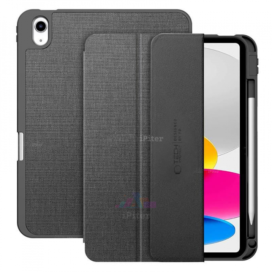 Фото Купить Чехол Tech-Protect SC PEN Canvas для iPad 10/11 (Серый) по низкой цене в Санкт-Петербурге
