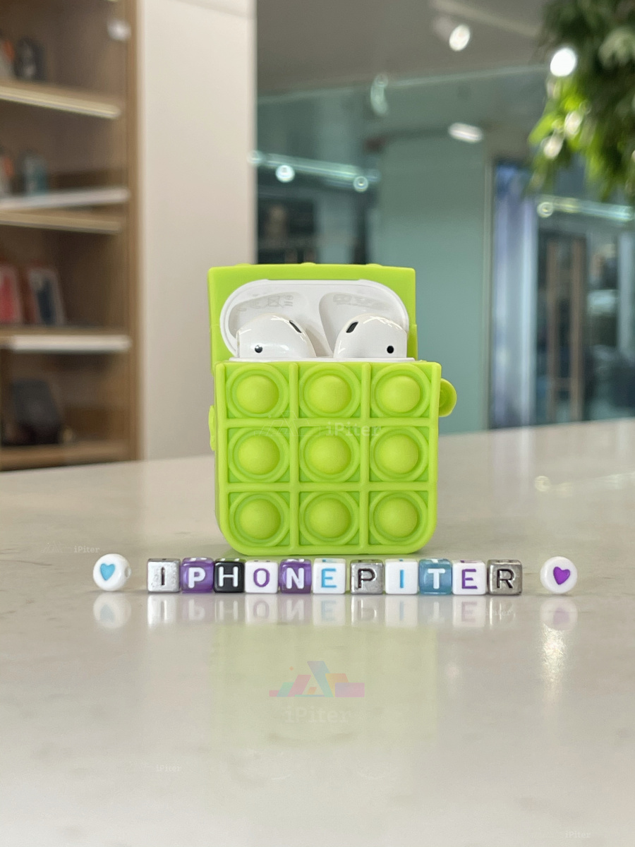 Фото Чехол POP IT для AirPods 2 (Зелёный), Зелёный