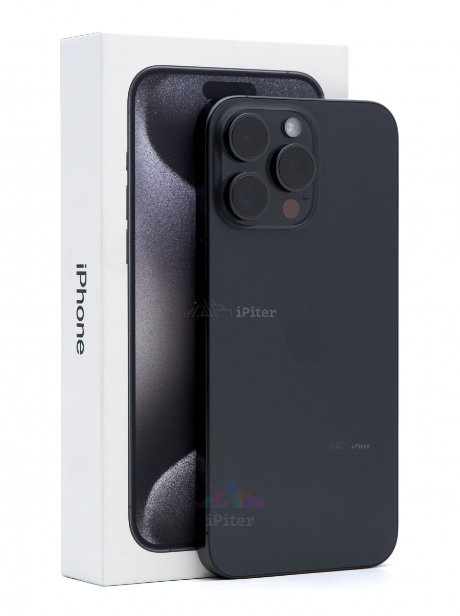 Фото Купить Apple iPhone 15 Pro Max 1Tb <br> Black Titanium (Чёрный титан) eSim + eSim по низкой цене в Санкт-Петербурге