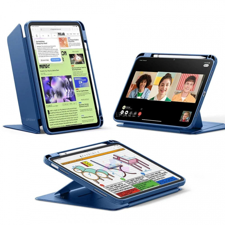 Фото Купить Чехол ESR Flip Magnetic для iPad 10/11 (Синий) по низкой цене в Санкт-Петербурге