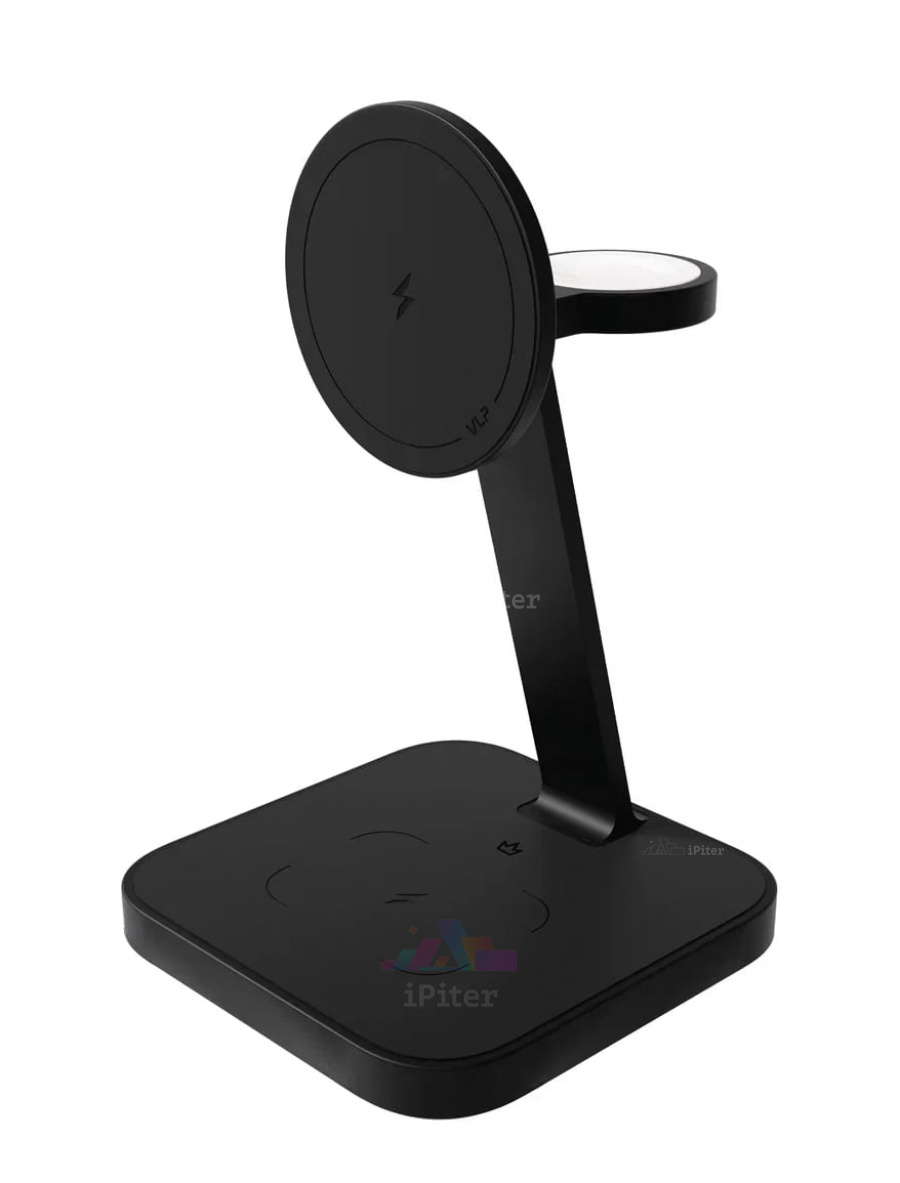 Фото Купить Беспроводная зарядка VLP Unity Power 3-in-1 (Black Titanium) по низкой цене в Санкт-Петербурге