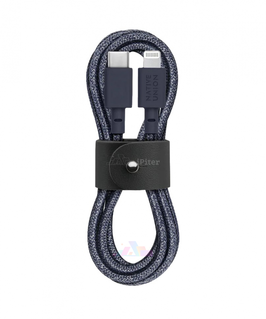 Фото Кабель Native Union Belt USB-C to Lightning 1.2м (Синий), Синий
