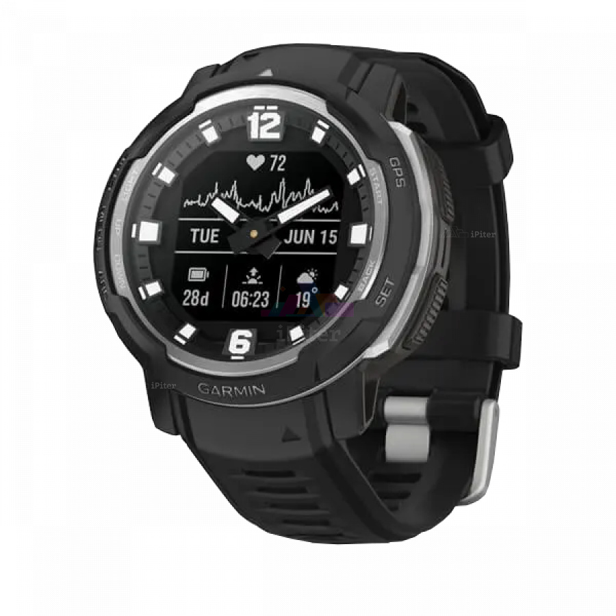 Фото Купить Умные часы Garmin Instinct Crossover Чёрный (010-02730-03) по низкой цене в Санкт-Петербурге