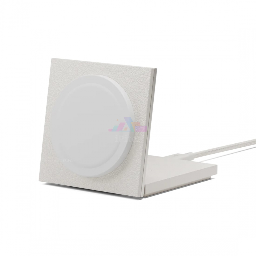 Фото Купить Беспроводная зарядка Native Union Rise Magnetic Wireless Charger (Sandstone) по низкой цене в Санкт-Петербурге