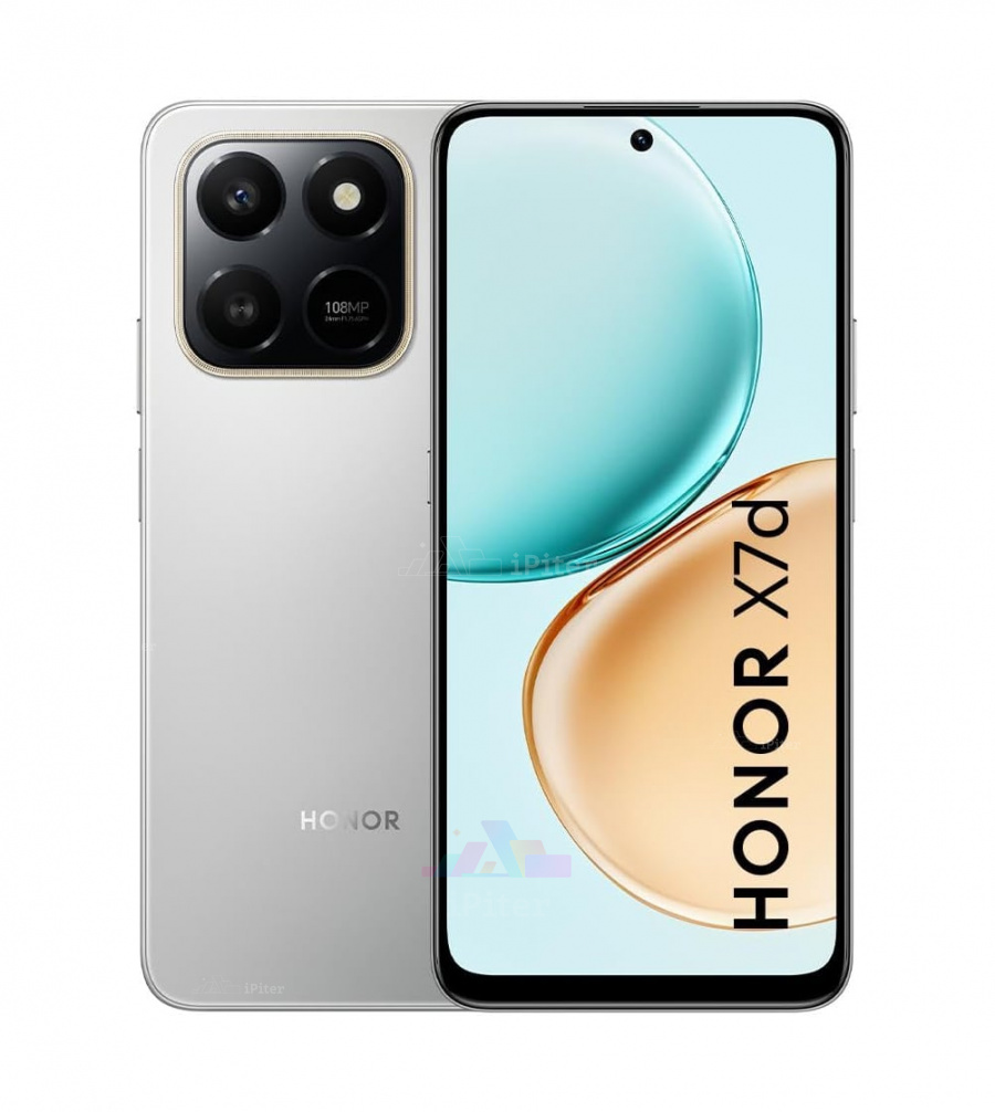 Фото Купить Смартфон Honor X7d 8Gb/256Gb (Meteor Silver) Nano-Sim + Nano-Sim по низкой цене в Санкт-Петербурге