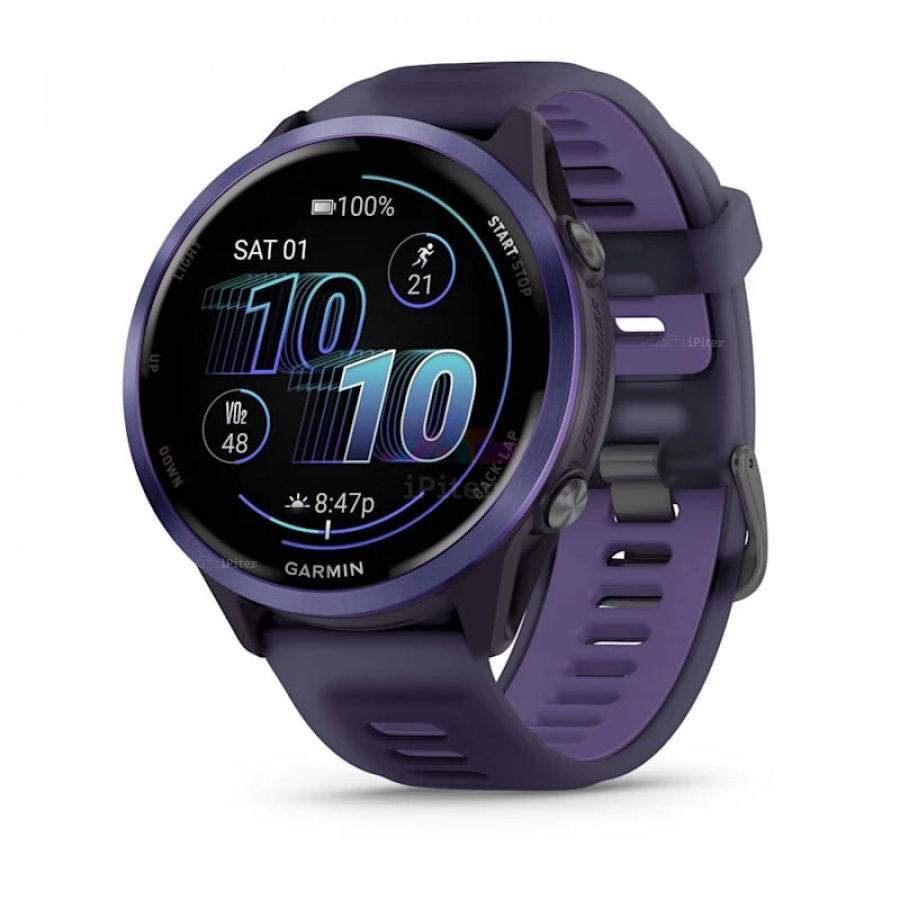 Фото Купить Умные часы Garmin Forerunner 570 47mm, Indigo Aluminium with Indigo Band (010-02971-02) по низкой цене в Санкт-Петербурге