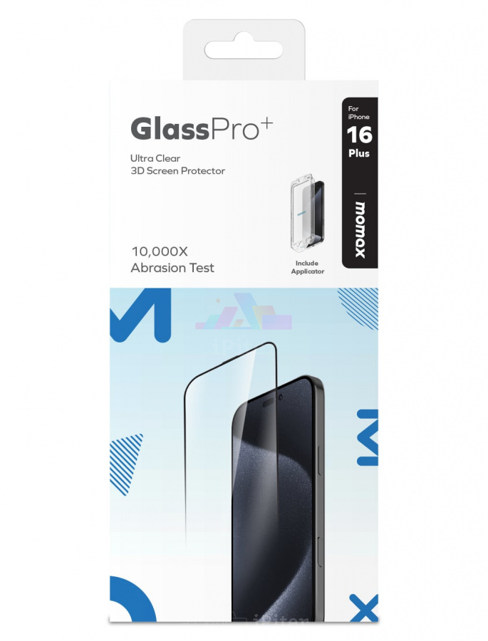 Фото Купить Защитное стекло Momax GlassPro+ для iPhone 16 Plus по низкой цене в Санкт-Петербурге