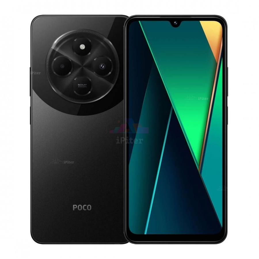Фото Купить Смартфон Xiaomi Poco C75 6Gb/128Gb (Black) Nano-Sim + Nano-Sim по низкой цене в Санкт-Петербурге