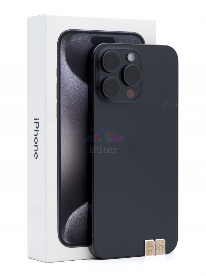 Фото Купить Apple iPhone 15 Pro Max 1Tb <br> Black Titanium (Чёрный титан) Nano-Sim + Nano-Sim по низкой цене в Санкт-Петербурге