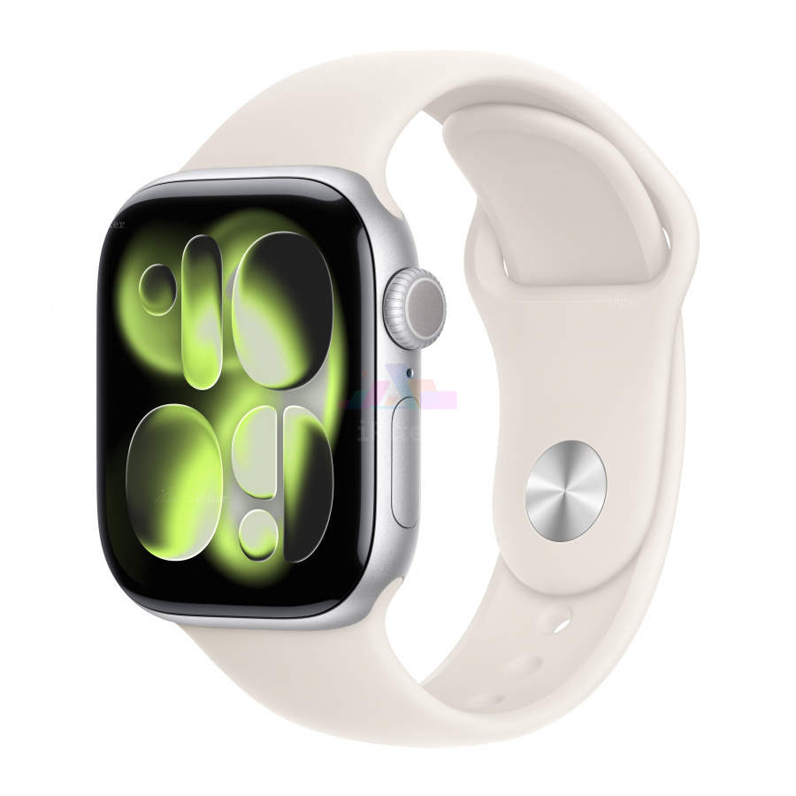 Фото Купить Apple Watch Series 11 <br>42 мм Корпус из алюминия «Silver» Спортивный ремешок S/M «Starlight» по низкой цене в Санкт-Петербурге