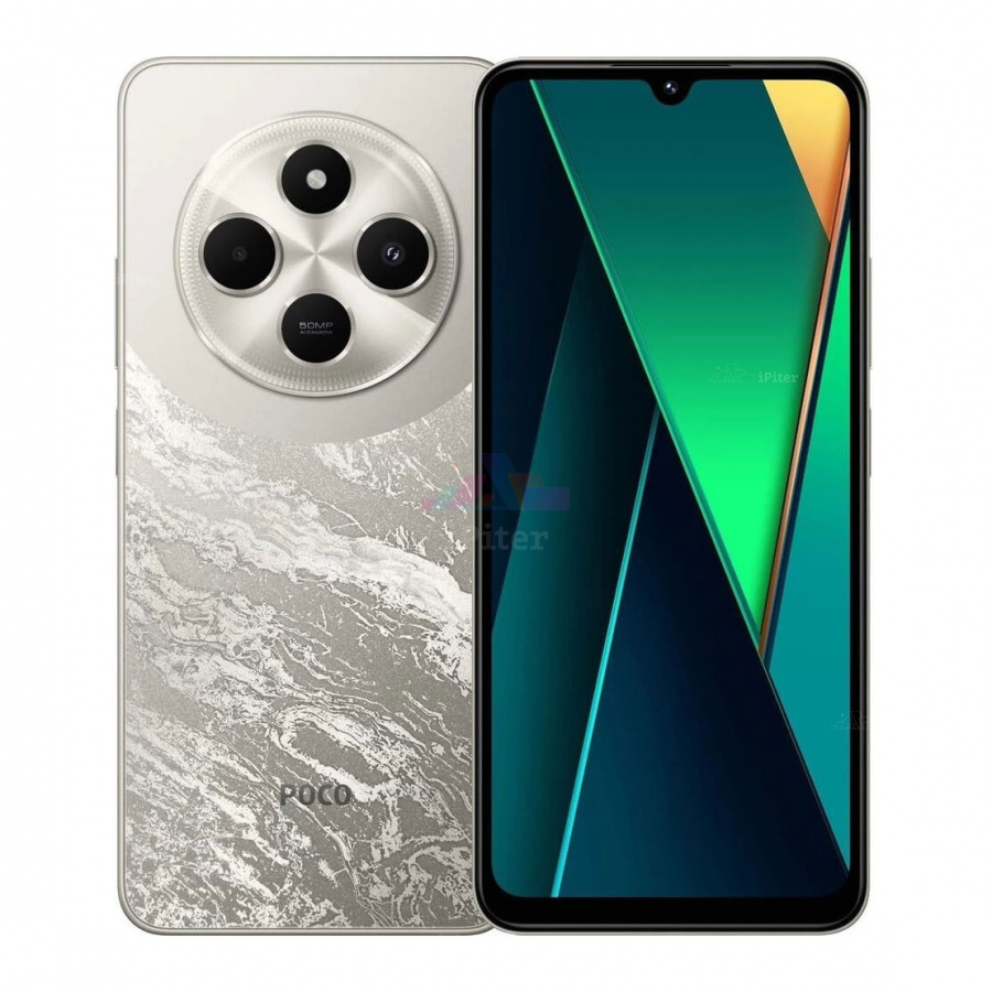 Фото Купить Смартфон Xiaomi Poco C75 6Gb/128Gb (Gold) Nano-Sim + Nano-Sim по низкой цене в Санкт-Петербурге
