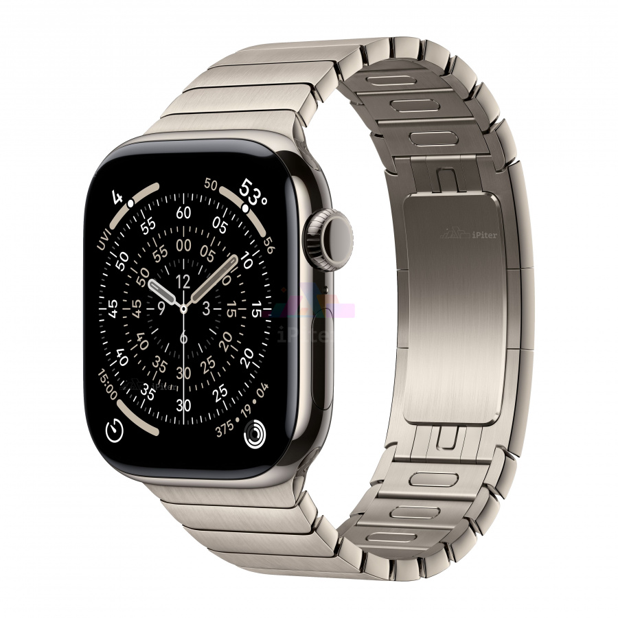 Фото Купить Apple Watch Series 11 <br>42 мм Titanium «Natural» with Link Bracelet «Natural» с функцией GPS + Cellular по низкой цене в Санкт-Петербурге