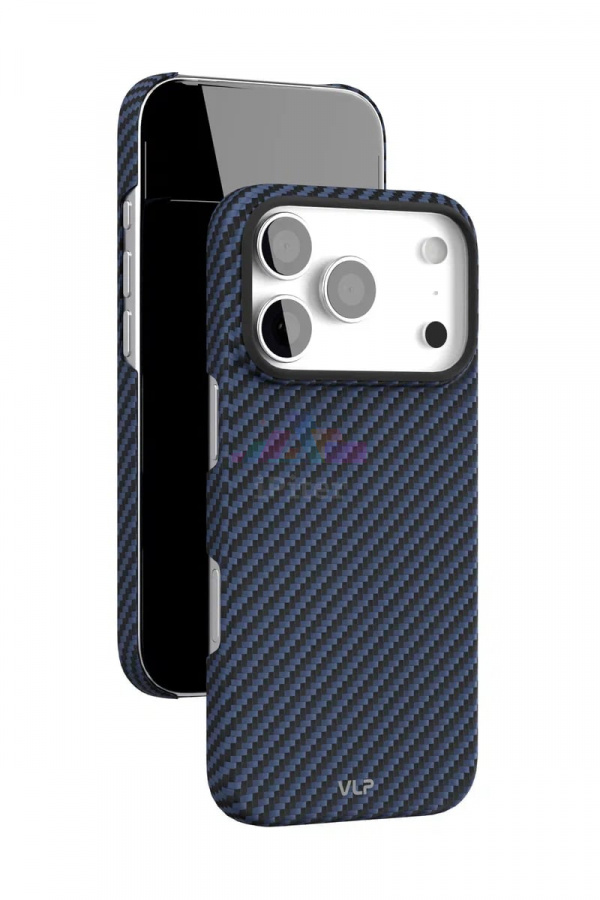 Фото Купить Чехол VLP Kevlar case with MagSafe для iPhone 17 Pro (Синий) по низкой цене в Санкт-Петербурге