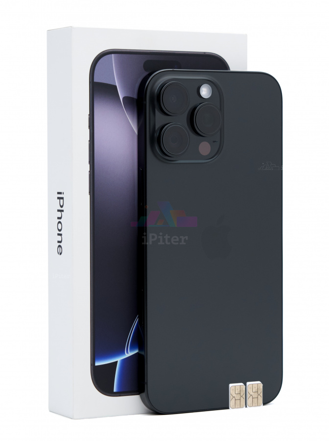 Фото Купить Apple iPhone 16 Pro Max 512Gb <br> Black Titanium (Чёрный титан) Nano-Sim + Nano-Sim по низкой цене в Санкт-Петербурге