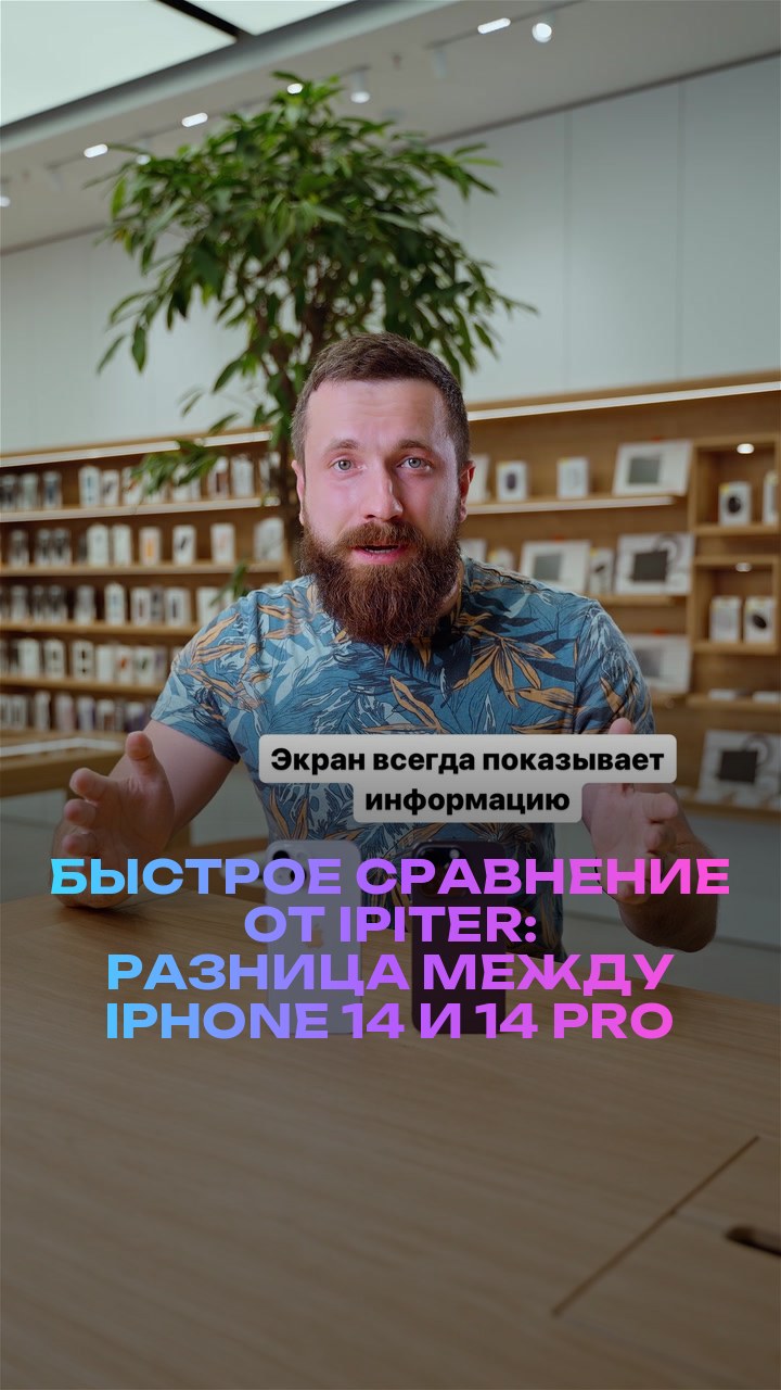 Быстрое сравнение от iPiter: разница между iPhone 14 и 14 Pro