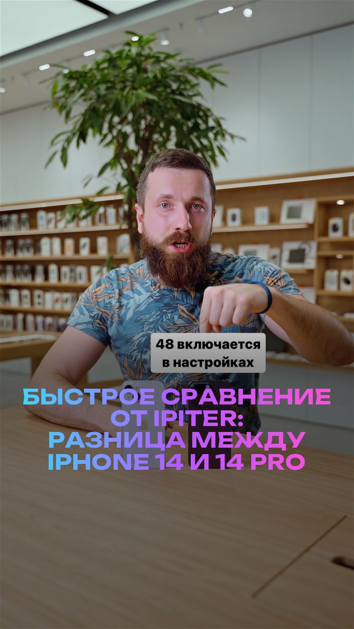 Быстрое сравнение от iPiter: разница между iPhone 14 и 14 Pro
