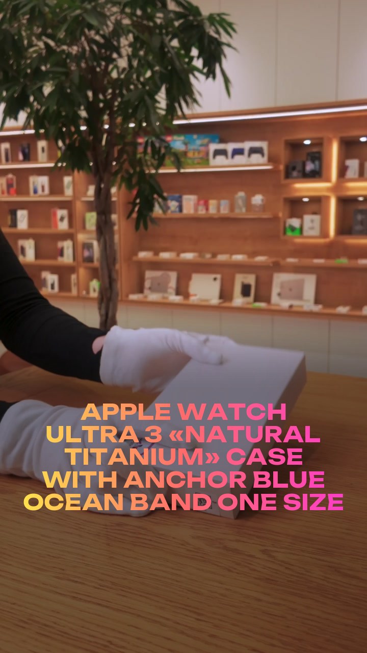 Apple Watch Ultra 3 49 мм «Natural Titanium» Case with Anchor Blue Ocean Band One Size