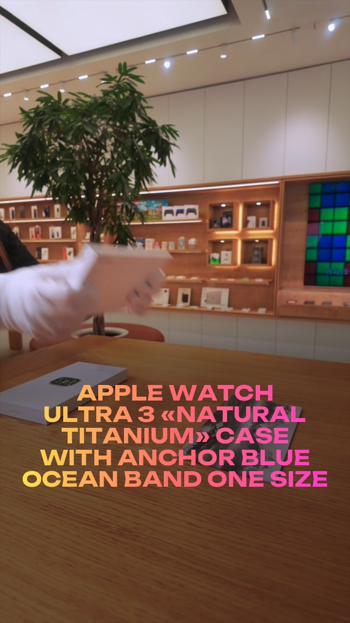 Apple Watch Ultra 3 49 мм «Natural Titanium» Case with Anchor Blue Ocean Band One Size