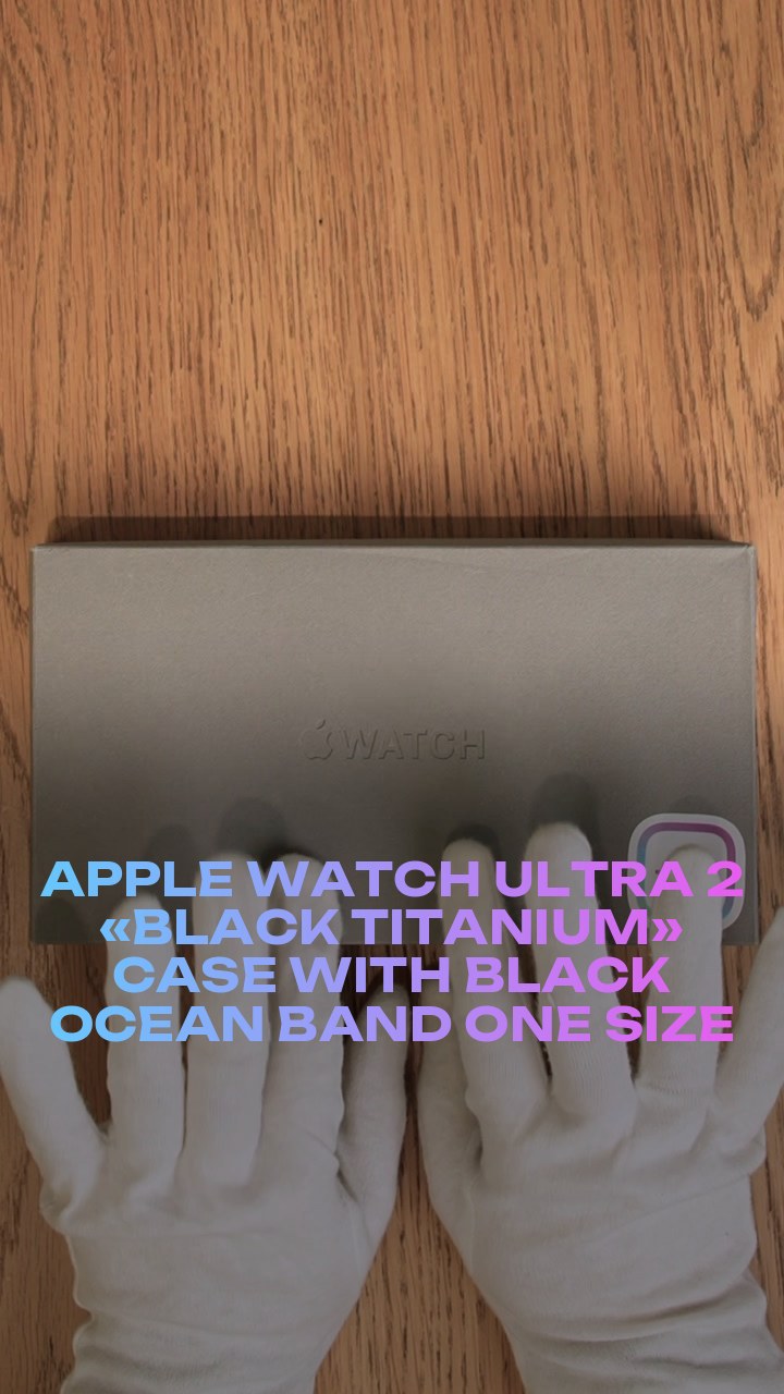 Apple Watch Ultra 2 49 мм «Black Titanium» Case with Black Ocean Band One Size