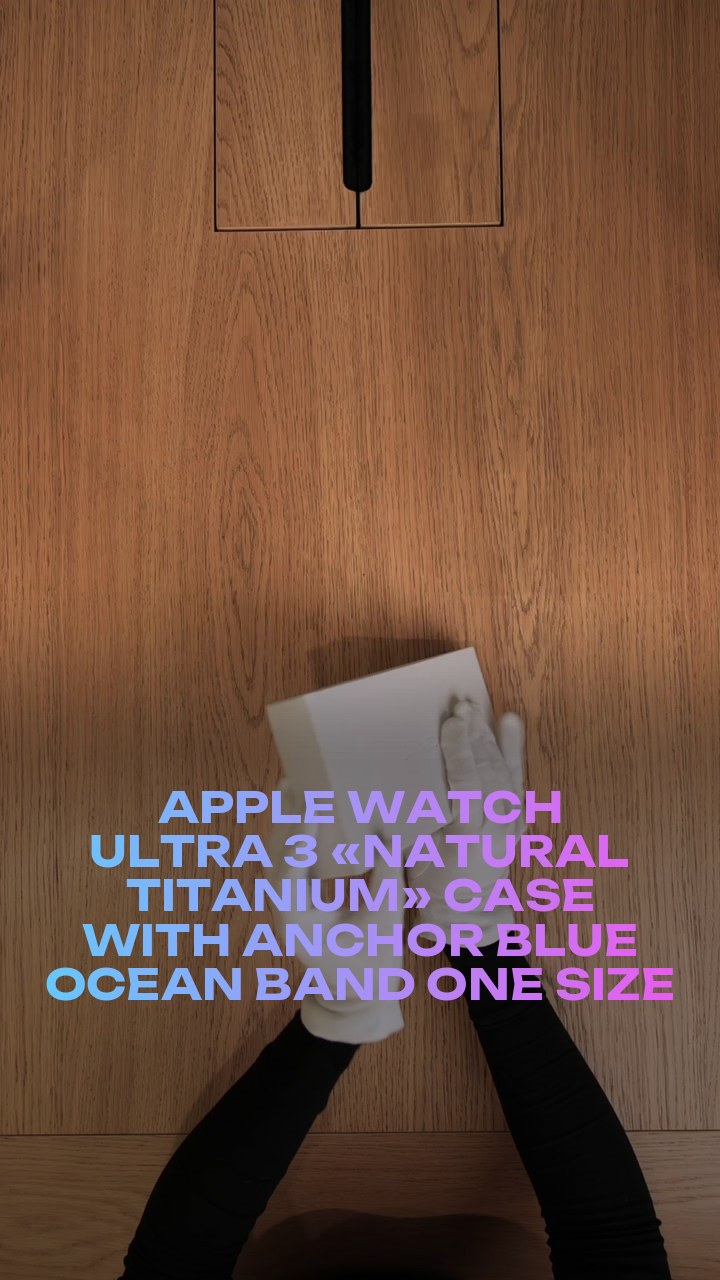 Apple Watch Ultra 3 49 мм «Natural Titanium» Case with Anchor Blue Ocean Band One Size