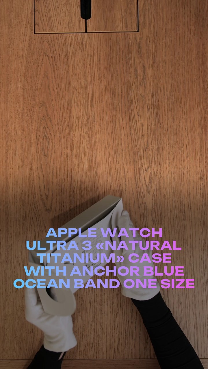 Apple Watch Ultra 3 49 мм «Natural Titanium» Case with Anchor Blue Ocean Band One Size