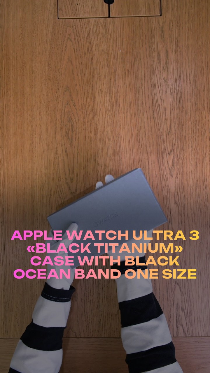 Apple Watch Ultra 3 49 мм «Black Titanium» Case with Black Ocean Band One Size