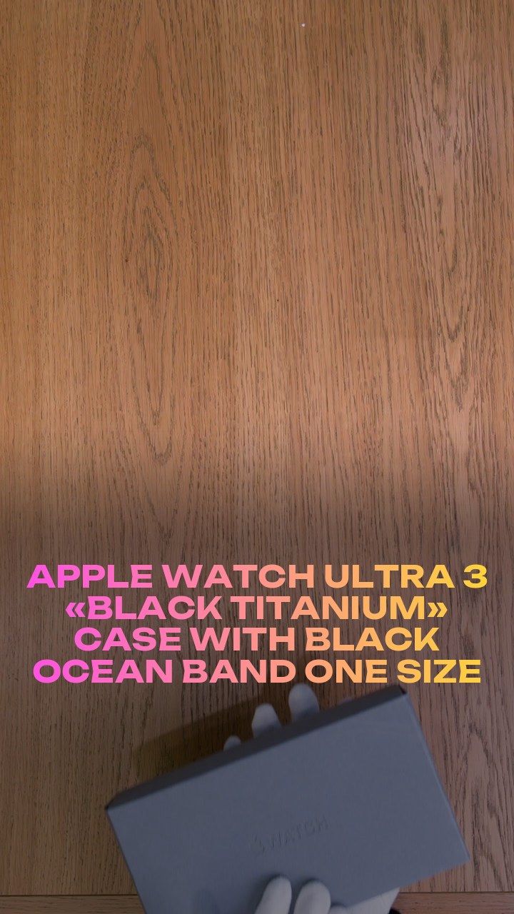 Apple Watch Ultra 3 49 мм «Black Titanium» Case with Black Ocean Band One Size