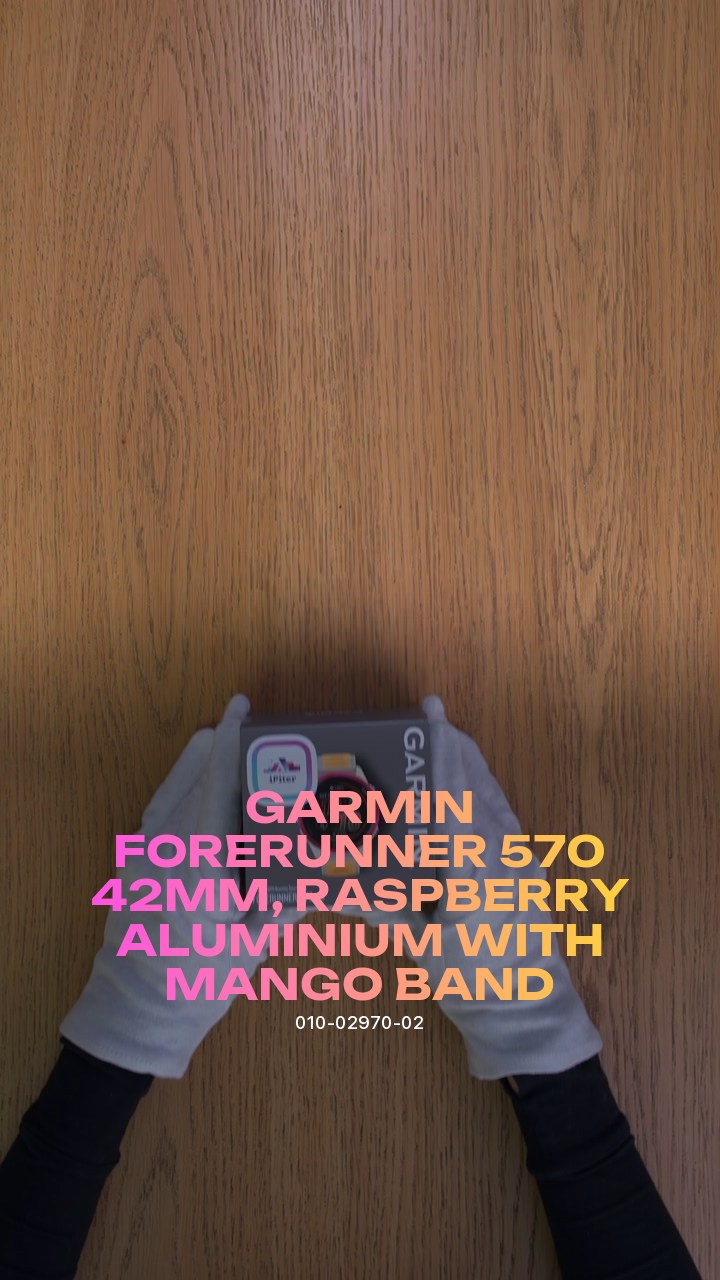 Умные часы Garmin Forerunner 570 42mm, Raspberry Aluminium with Mango Band (010-02970-02)