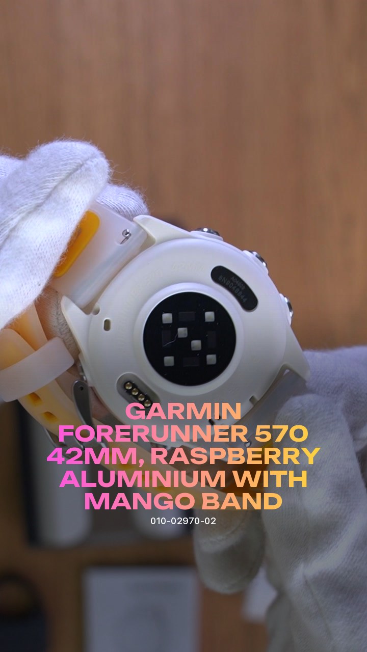 Умные часы Garmin Forerunner 570 42mm, Raspberry Aluminium with Mango Band (010-02970-02)