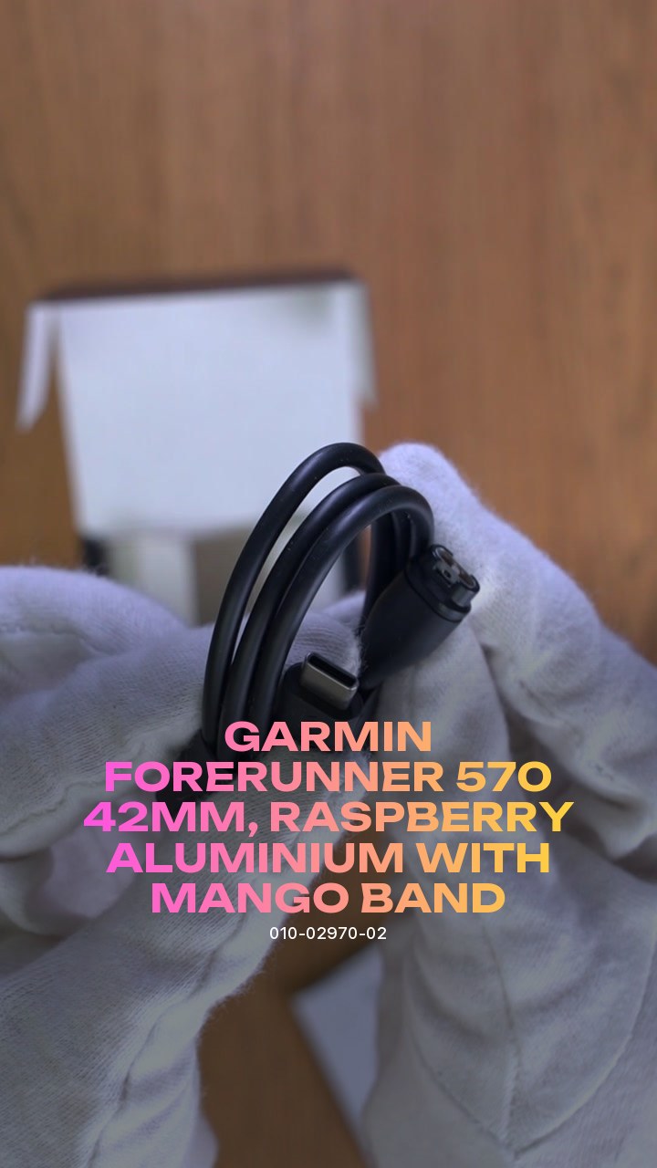 Умные часы Garmin Forerunner 570 42mm, Raspberry Aluminium with Mango Band (010-02970-02)