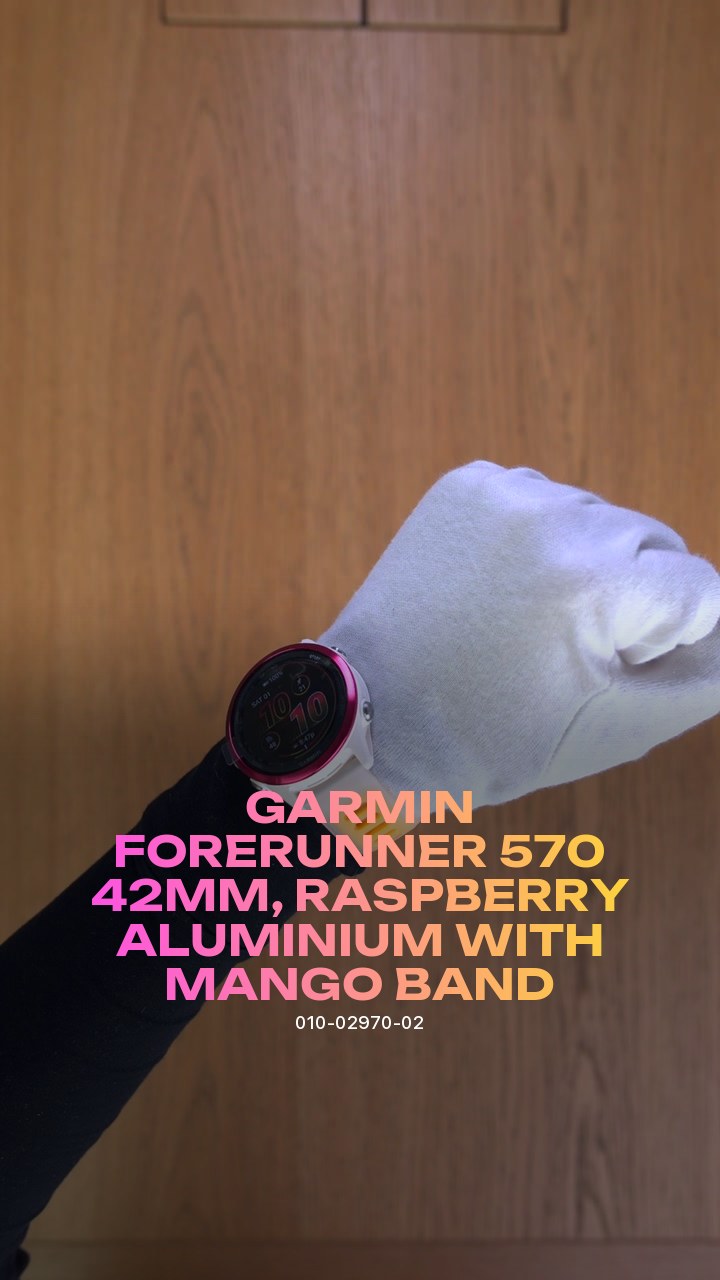 Умные часы Garmin Forerunner 570 42mm, Raspberry Aluminium with Mango Band (010-02970-02)